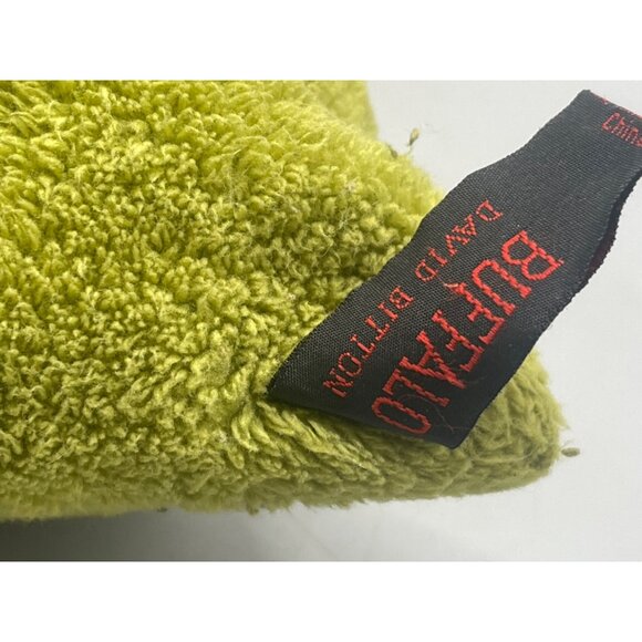 buffalo david bitten green throw pillow rectangle fuzzy soft poly 15x10" READ - Picture 8 of 8